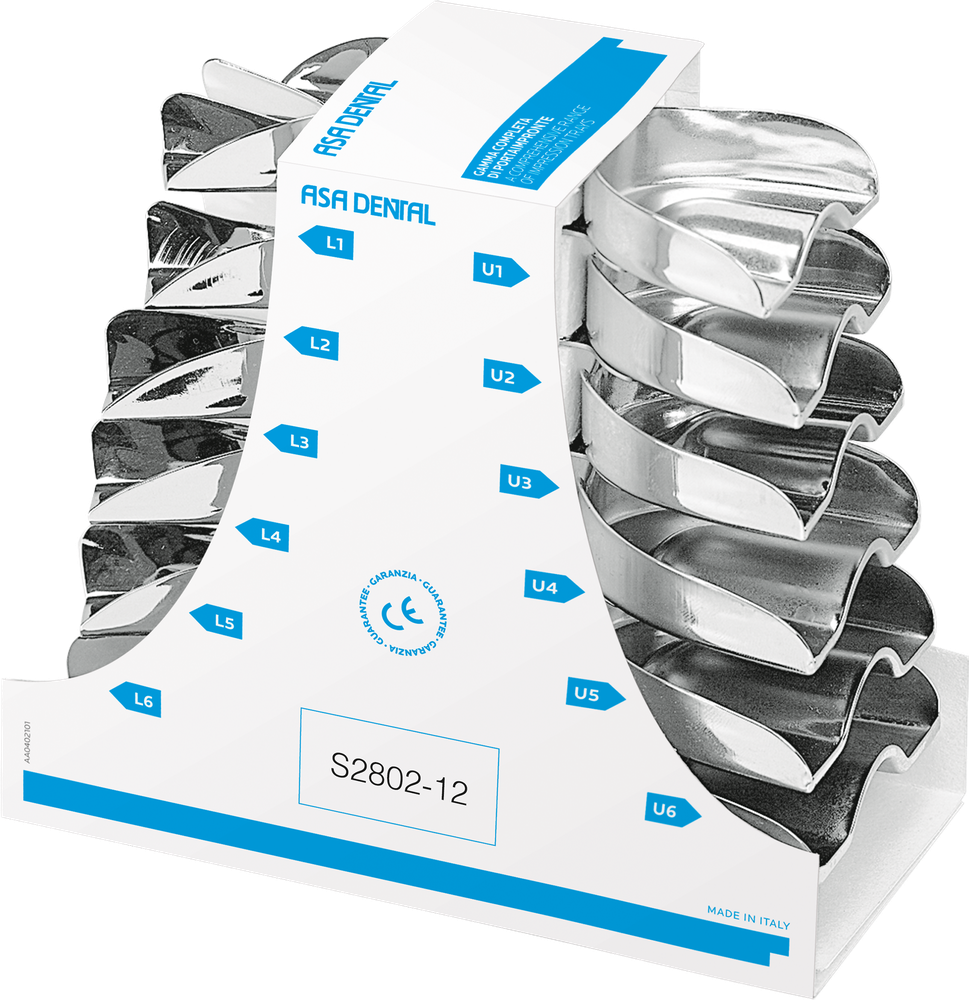 Portaimpronta Serie completa 12 pezzi – ASA Dental S.p.A. Uninominale, Impression Trays
