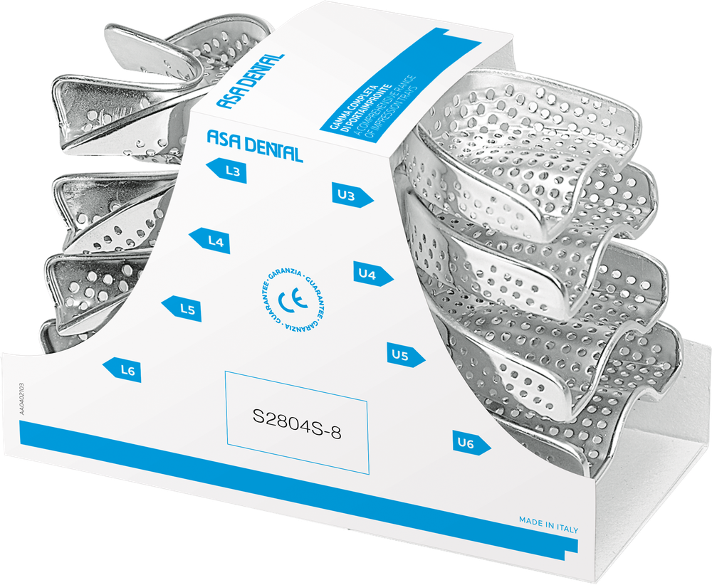 Abformlöffel-Set, 8-teilig - perma-lock - high grip S2804S-8 – ASA Dental S.p.A. Uninominale, Impression Trays