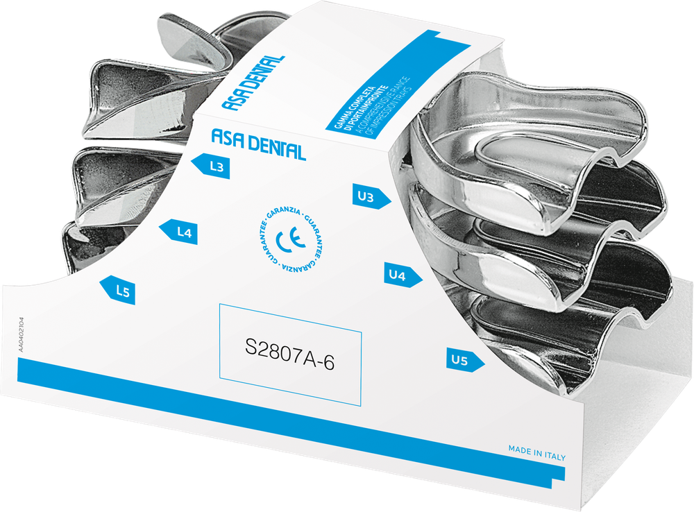 Abformlöffel-Set, 6-teilig - perma-lock - anatomisch geformt S2807A-6 – ASA Dental S.p.A. Uninominale, Abdrucklöffel