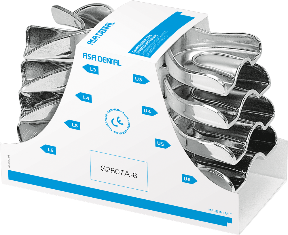 Abformlöffel-Set, 8-teilig - perma-lock - anatomisch geformt S2807A-8 – ASA Dental S.p.A. Uninominale, Abdrucklöffel
