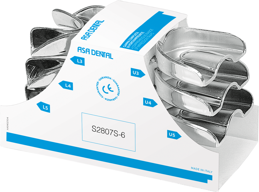 Abformlöffel-Set, 6-teilig - perma-lock - high grip S2807S-6 – ASA Dental S.p.A. Uninominale, Impression Trays
