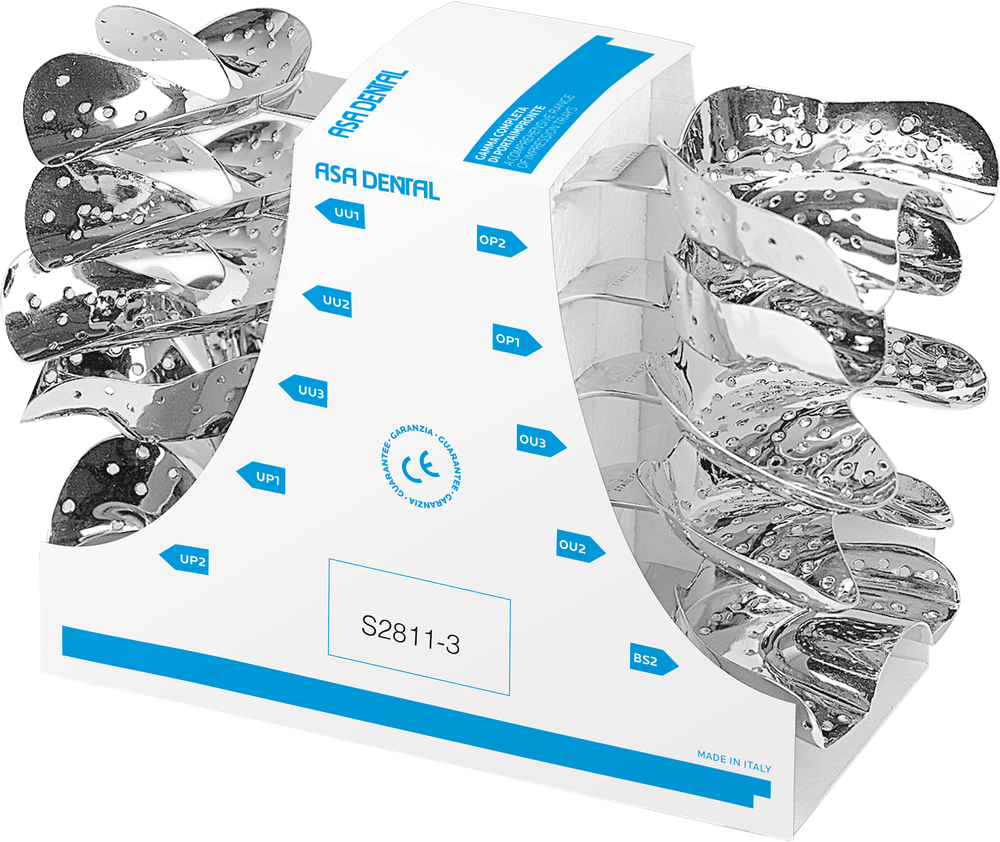 Abformlöffel-Set, 10-teilig (UU,UP,OP,OU,BS) - Ehricke S2811-3 – ASA Dental S.p.A. Uninominale, Abdrucklöffel