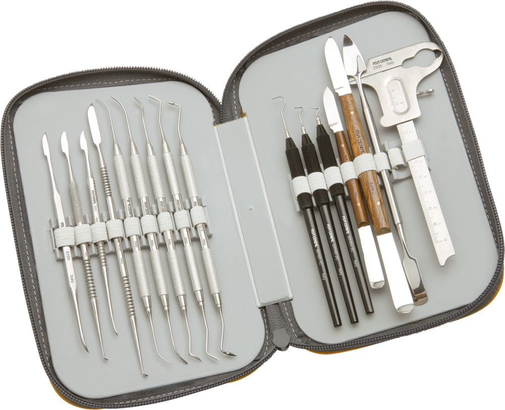 Instrumenten-Labor-Set für feste und herausnehmbare Zahnprothesen S6811-2 – ASA Dental S.p.A. Uninominale
