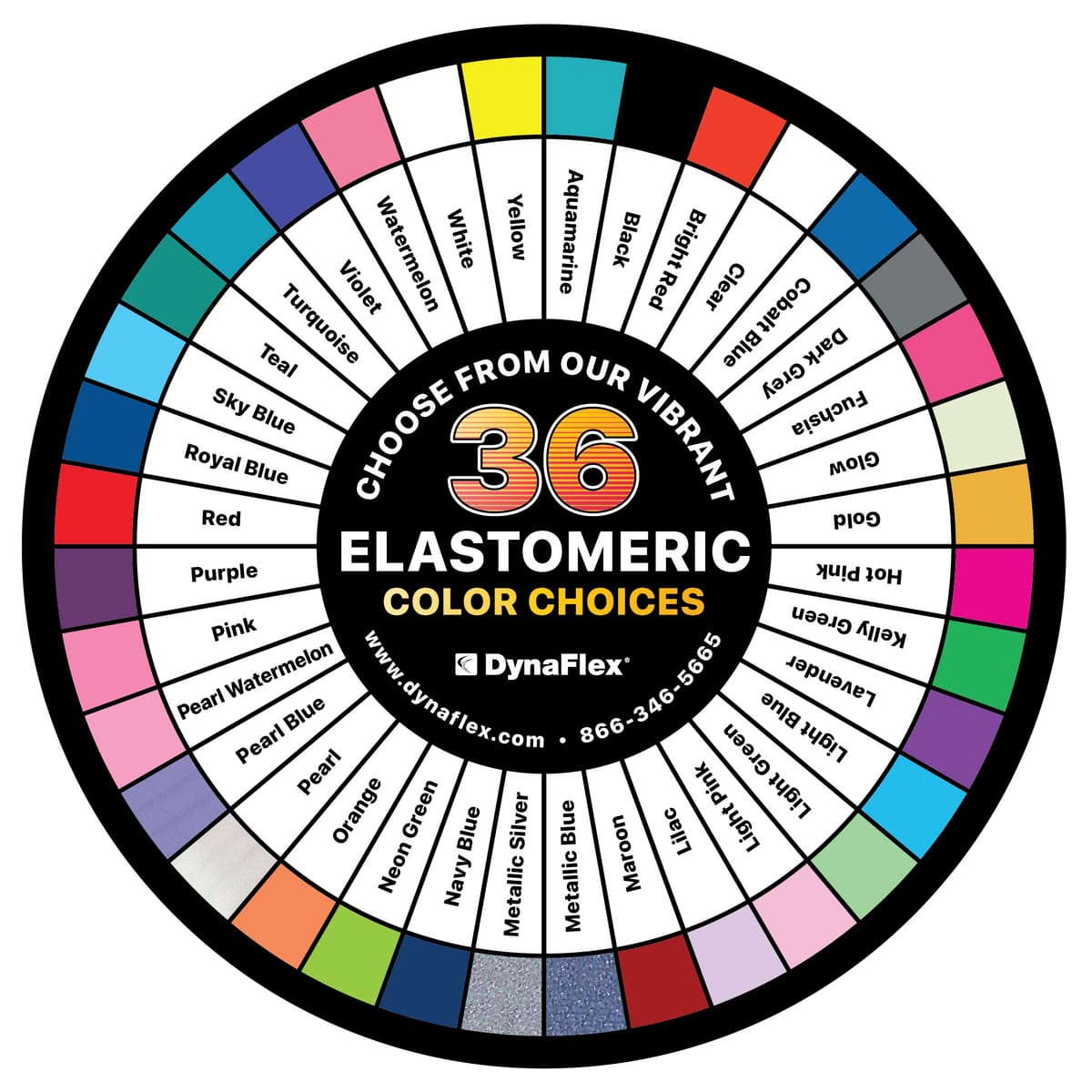 DYNAFLEX ELASTOMERIC COLOR WHEEL – Dynaflex Orthodontics USA, Orthodontics