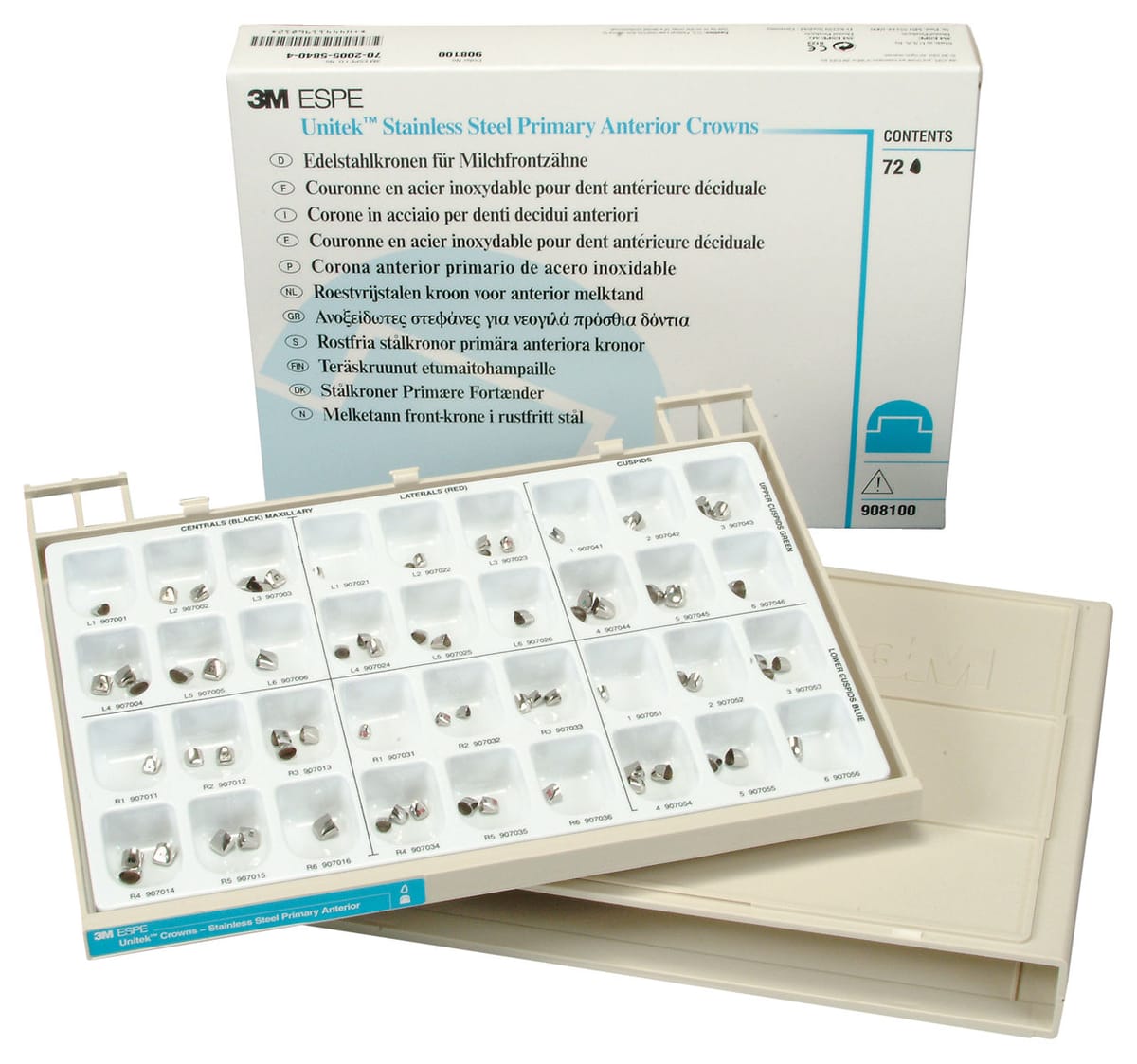 3M™ Unitek™ Stainless Steel Primary Anterior Crowns Kit – solventum, Stainless Steel Crowns