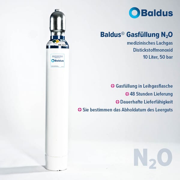 Gasfüllung med. Lachgas N2O Stickoxydul