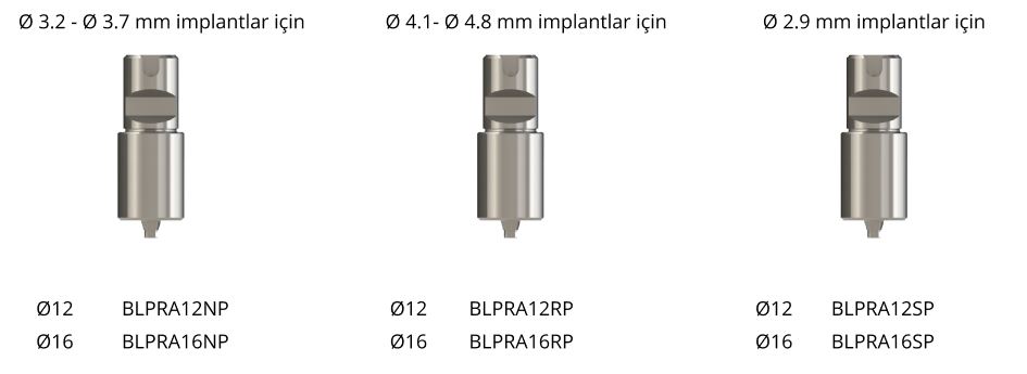 Pre-mill Dayanaklar – PROIMTECH SAGLIK ÜRÜNLERI ANONIM SIRKETI, Implant Components & Abutments