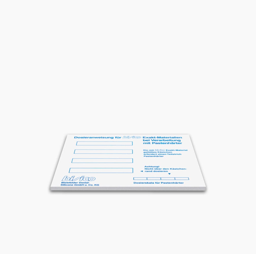 Mixing pad Exakt N – Bisico Bielefelder Dentalsilicone GmbH & Co. KG, Einwegartikel