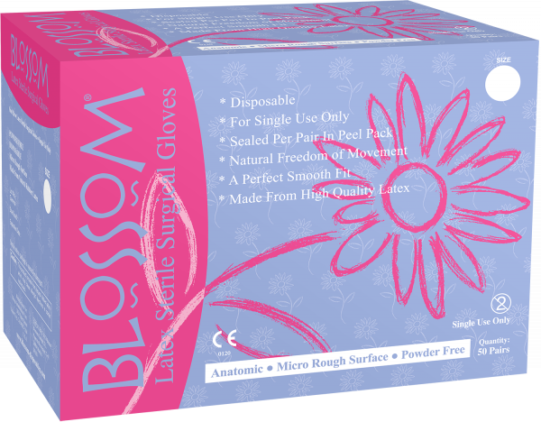Blossom Latex Powder Free Textured Sterile Surgical Gloves – 280mm
