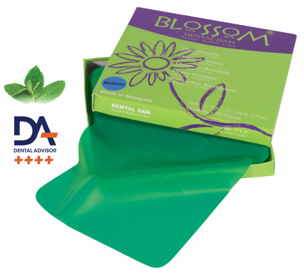 Blossom Green Rubber Dental Dam – Blossom / Mexpo International Inc., Rubber Dam