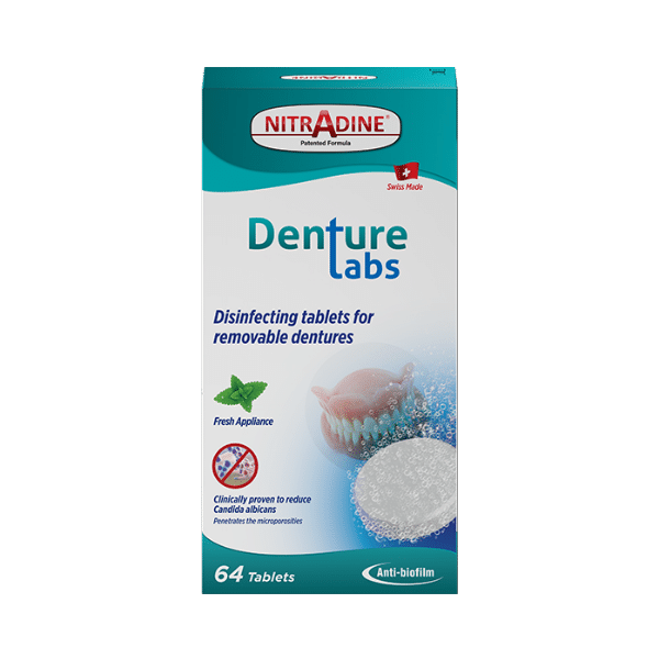 NitrAdine® Denture Disinfecting Tabs – bonyf AG, Prothesenkunststoffe