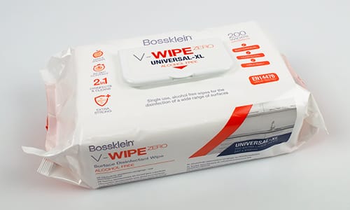 V-WIPE ZERO Universal-XL Wipes – Topdental Products Ltd., Desinfektion