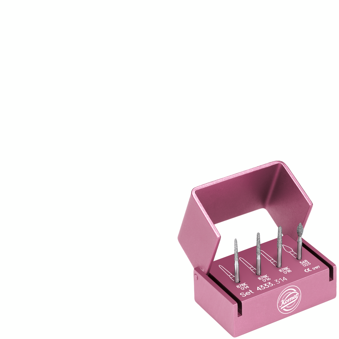 Kronenstumpfpräparation 4333 4333.000 – Komet Dental, Bur Stands