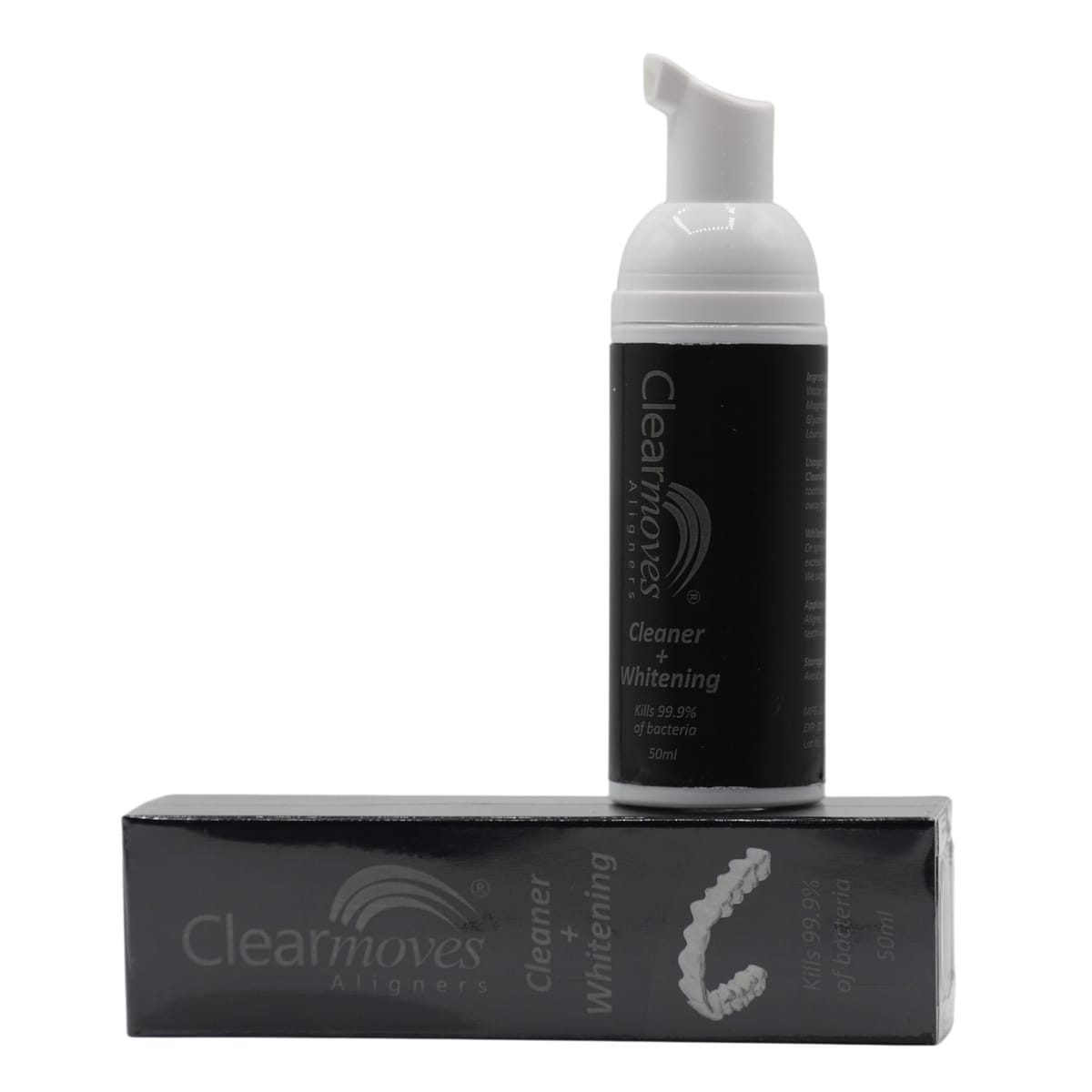 Reiniger + Aufhellungsschaum für Clear Aligner und Retainer – clear moves aligners, Bleaching