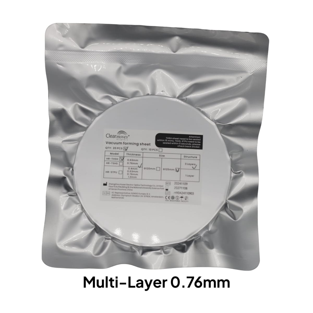 Multi-Layer Clear Aligner Sheets – 0.76mm – clear moves aligners, Blocks
