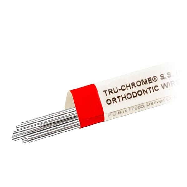 TRU-CHROME Stainless Steel Retainer Wire Straight Lengths Round Pack of 10 - WIRE 14" RET #2 TEMP 030 (PK10)