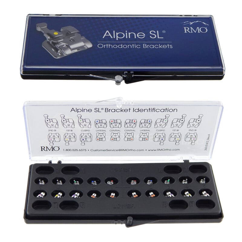 Alpine SL Two-Piece Stainless Steel Brackets Bioprogressive Brachyfacial 018 Rx 5-5 Kit