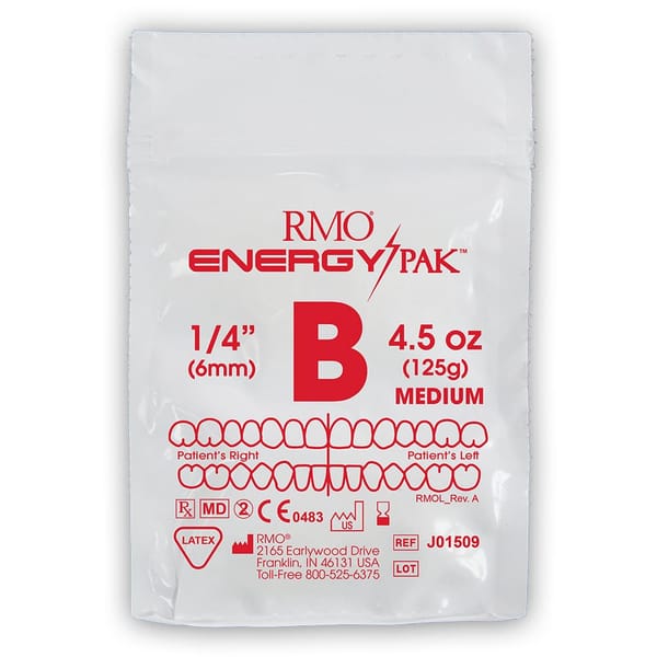 NON LATEX ELASTICS 1/4" 4.5OZ MEDIUM RED B (PK50)