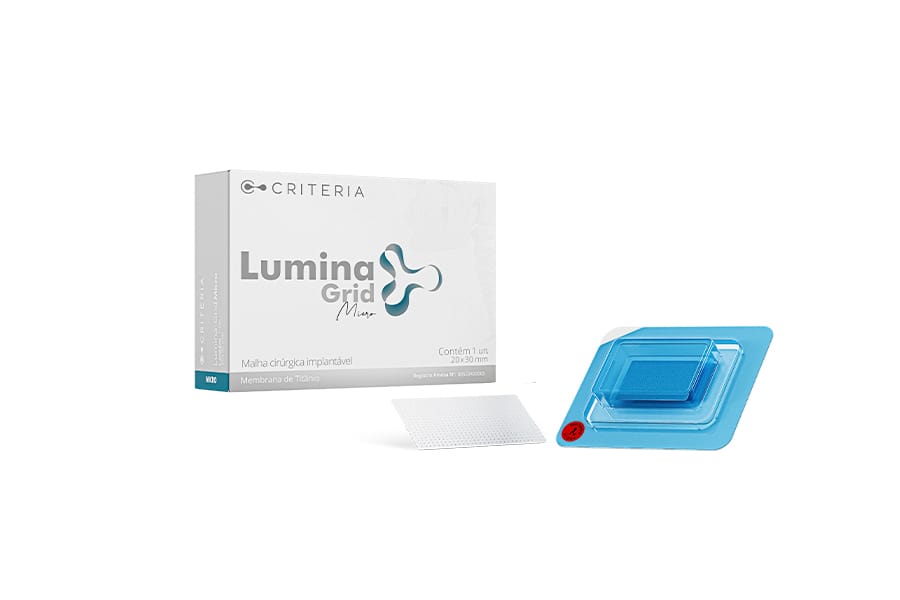 Lumina-Grid – Membrana de titânio – CRITERIA INDUSTRIA E COMERCIO DE PRODUTO PRODUTOS MEDICINAIS E ODONTOLOGICOS LTDA, Implantology