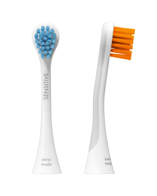 Rainbow Tête de brosse sensitive pour Hydrosonic bleu-orange, 2 pcs.
