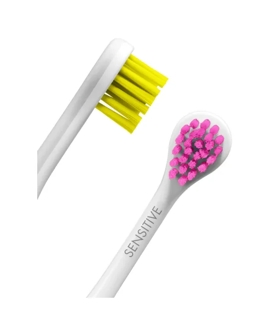 Rainbow Tête de brosse sensitive pour Hydrosonic jaune-rose, 2 pcs.