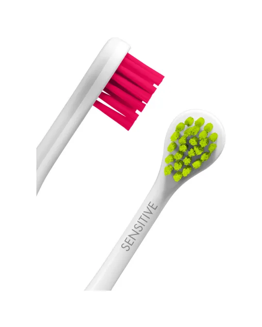 Rainbow Testina spazzolino sensitive per Hydrosonic rosso-verde, 2 pz.