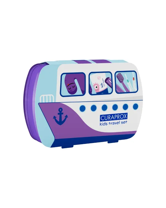Kids Travel-Set von 6 bis 12 Jahren, violett
