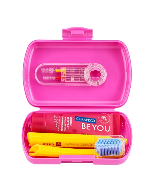 Kit da viaggio rosa – Curaden AG, Interdental Cleaners