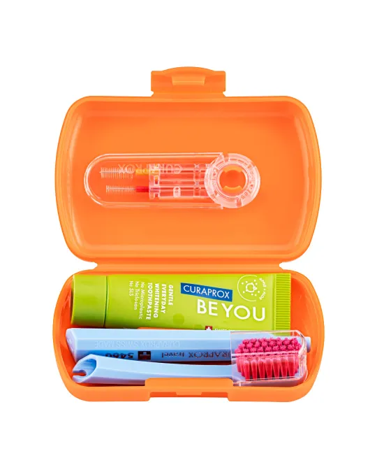 Travel-Set orange – Curaden AG, Toothbrushes