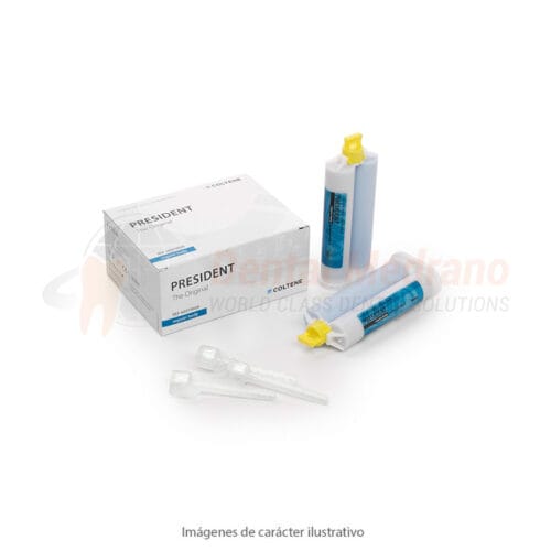 PRESIDENT REGULAR – 2 CARTUCHOS x50ml + TIPS – Dental Medrano S.A., A-Silicones