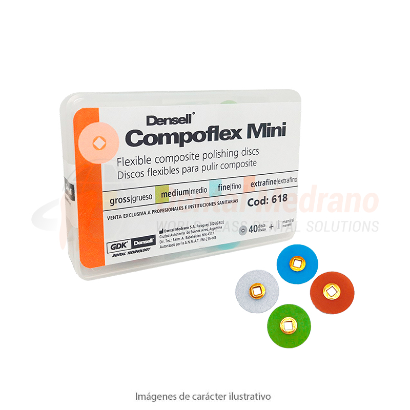 DISCOS COMPOFLEX MINI SURTIDOS + MANDRIL – Dental Medrano S.A.