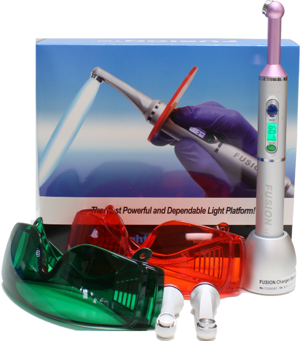 FUSION-DOE Deluxe Kit – DentLight Inc., Lichtpolymerisationsgeräte und Zubehör