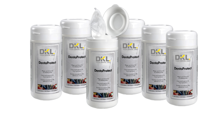 DentaProtect Tuchspenderdosen-Set (6 x 100 Tücher) – DKL Chairs, Flächendesinfektion
