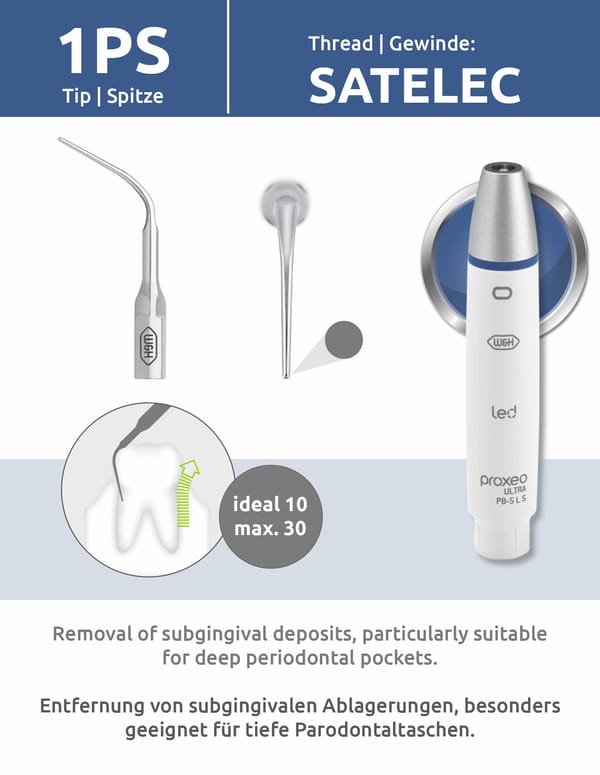 Spitze 1PS (Satelec Gewinde) mit Wechsler