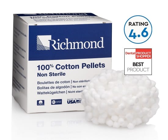 100% Cotton Pellets – Richmond Dental and Medical, Cotton Rolls