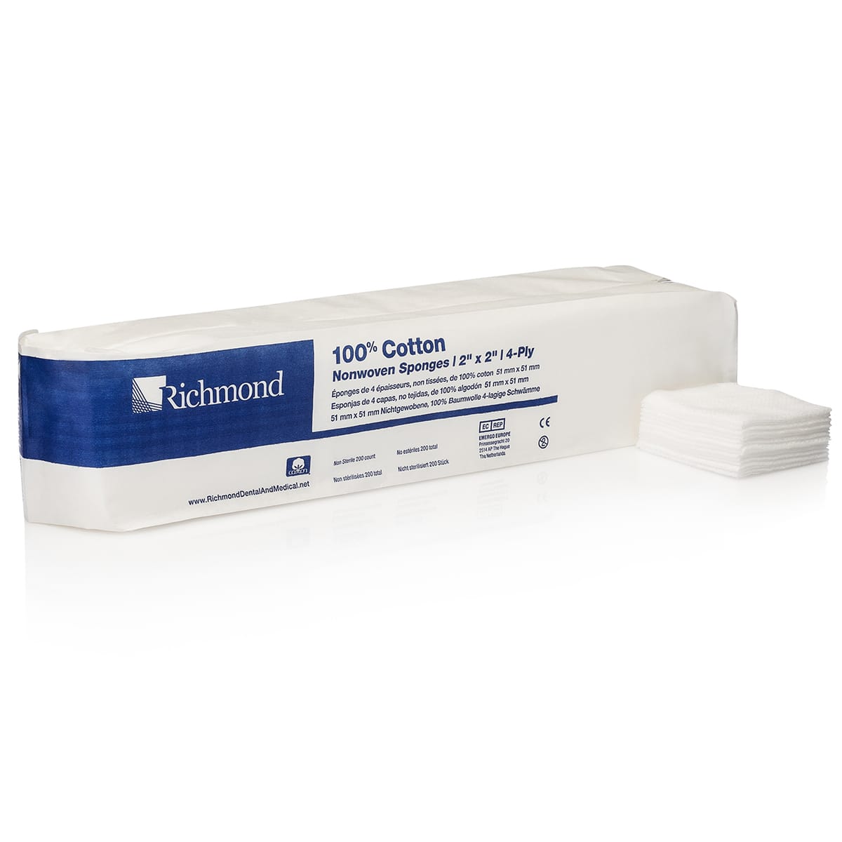 Dental Sponges: Cotton Nonwoven Sponges – Richmond Dental and Medical, Einwegartikel