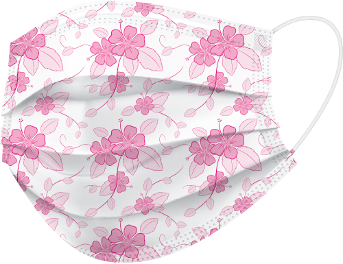 Face Mask with Floral Design (BE2300 Series) – Ecobee Sdn Bhd, Face Masks