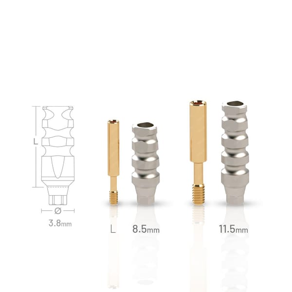 Slim Body Closed Tray Implant Impression Coping compatible with Hi-Tec® Expert™ NPX Ø4.3 - Ø5.0 CC RP