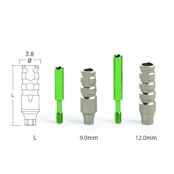 Slim Body Closed Tray Implant Impression Coping compatible with WARANTEC® IU Ø4.0 - Ø6.0 CC Standard RP