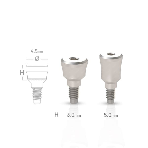Concave Healing Abutment / Cap compatible with SGS Dental Implants® P1 Ø3.75 - Ø6.0 IH 3.5 RP