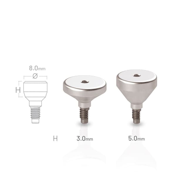 Posterior Healing Abutment / Cap - 8mm Diameter compatible with Tidal Spiral® TSI/TSS IH 3.5 RP