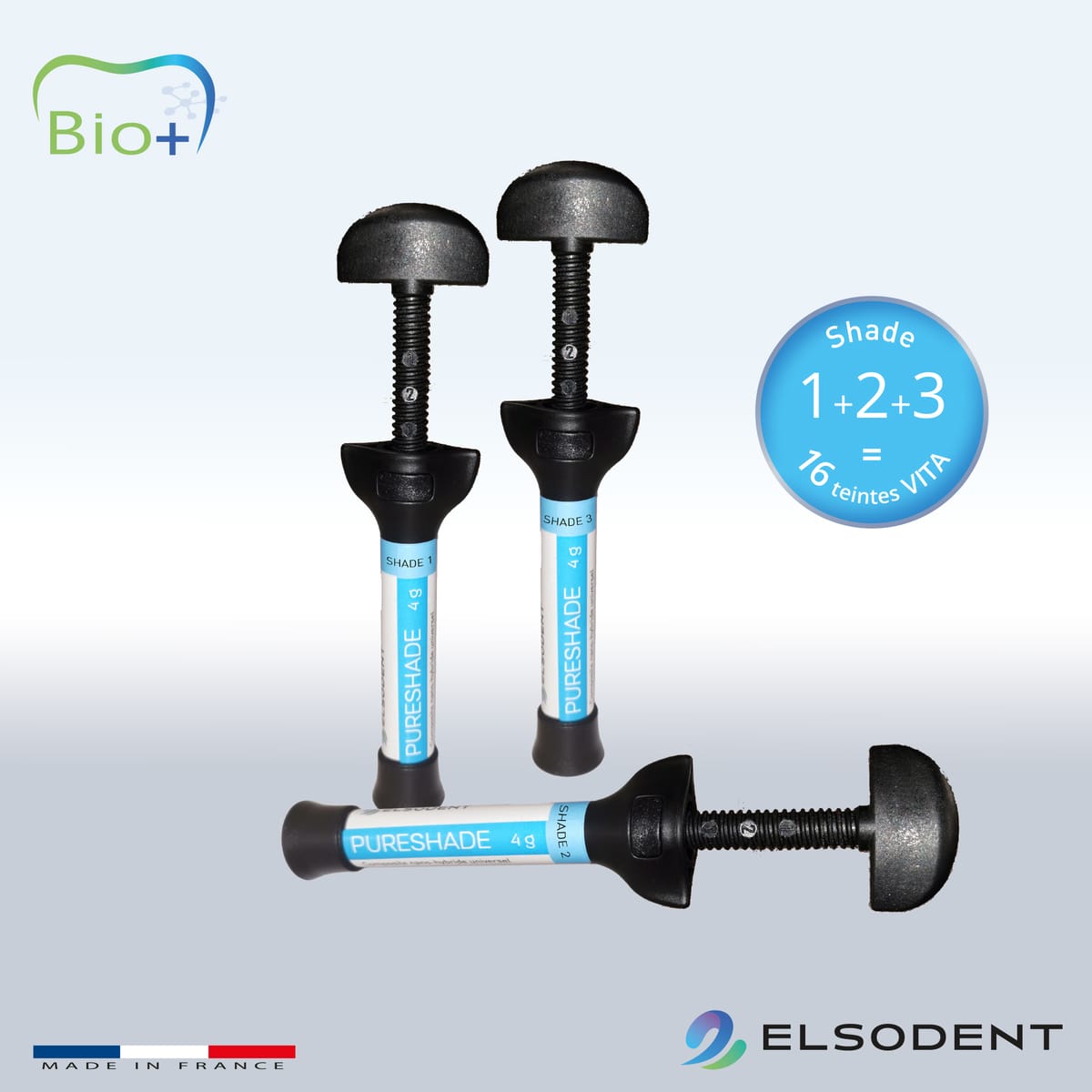 PURESHADE mimetisches Universal-Nano-Hybridkomposit Spritze 4 g Farbton 2 BIO+ – ELSODENT SAS, Composites