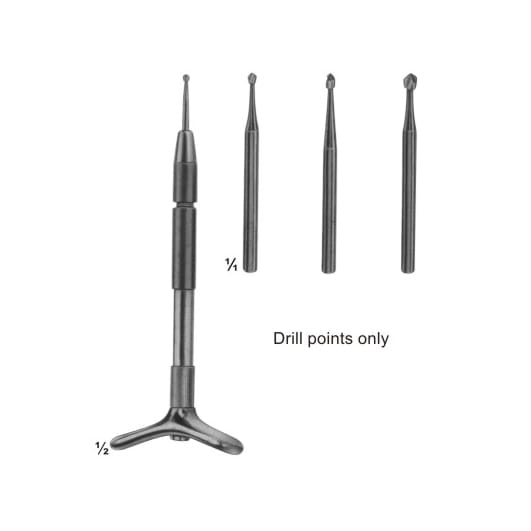 Finger nail drill with 3 drill points – EMERALD INSTRUMENTS, Chirurgische Instrumente