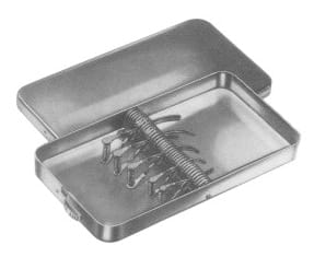 Box with support 120 x 65 x 13 mm(ohne Bulldogklemmen) – EMERALD INSTRUMENTS, Trays, Sterilcontainer und Zubehör