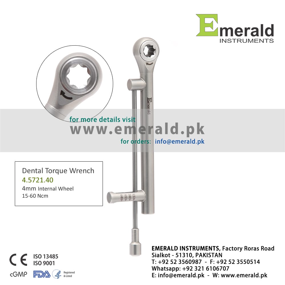 Dental Implants Torque Wrench 4mm – EMERALD INSTRUMENTS, Equipment