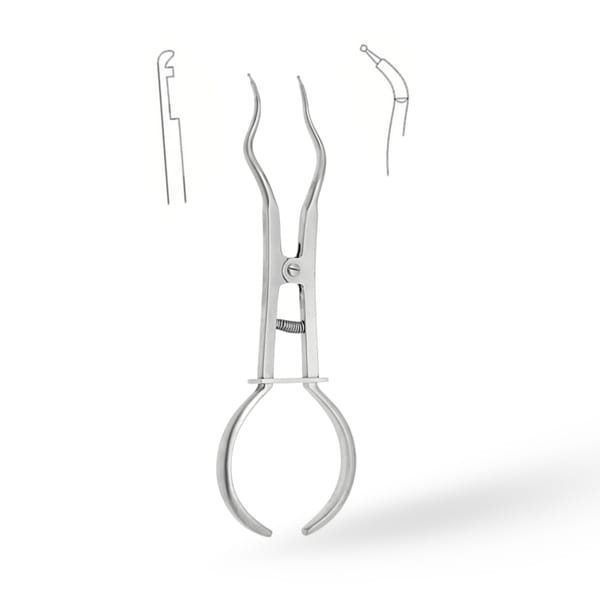 Rubber Dam Clamp Forceps Brewer, 17cm | ErgoDenta 2711