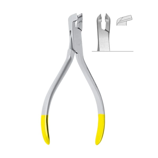 Distal End Cutter with safety hold, ◯ Ø 0,35mm / .014”, ▢ 0.55x0.64mm / .021”x.025, 12.5cm, TC | ErgoDenta 4225
