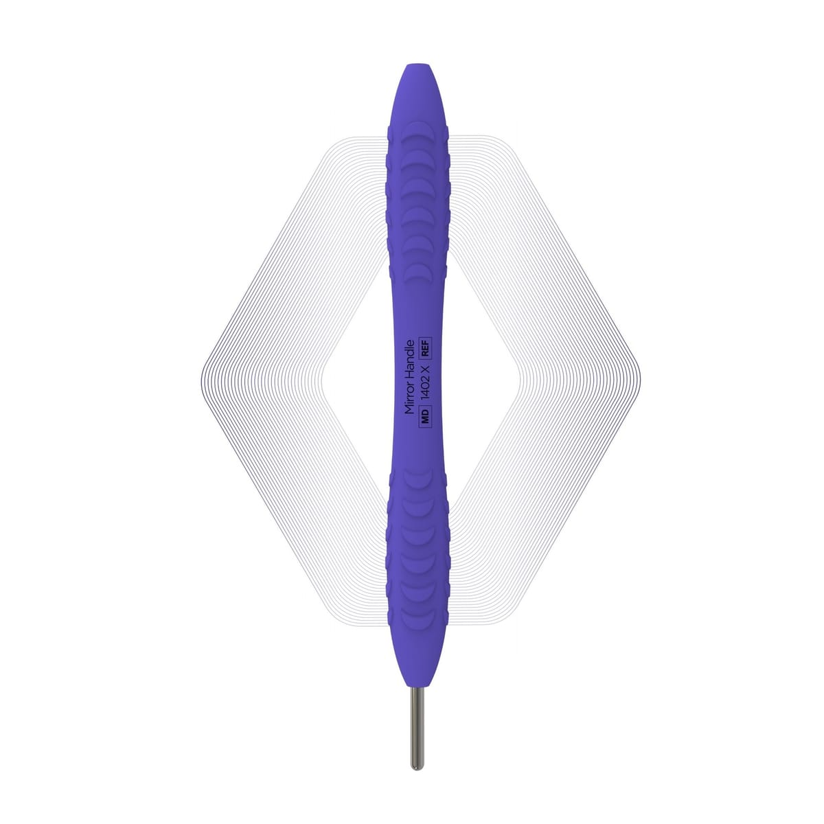 Mirror handle, Magenta Blue | ErgoX® 1402 X – ErgoDenta ApS, Mouth Mirrors and Accessories