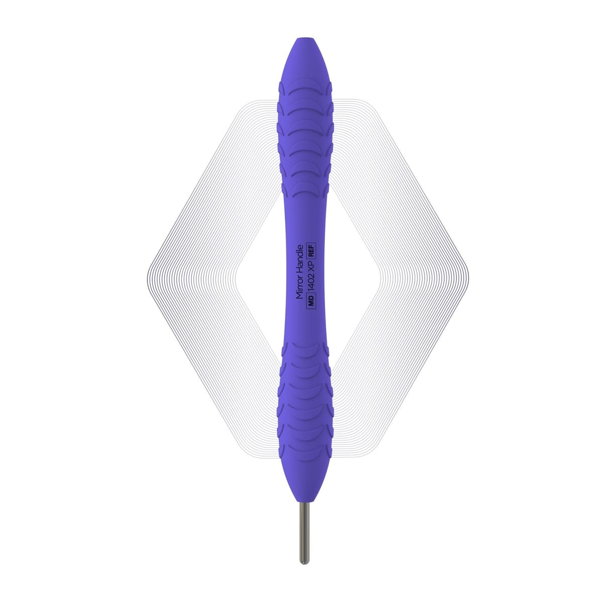 Plus, Mirror handle, Magenta Blue | ErgoX® Plus 1402 XP – ErgoDenta ApS, Mouth Mirrors and Accessories