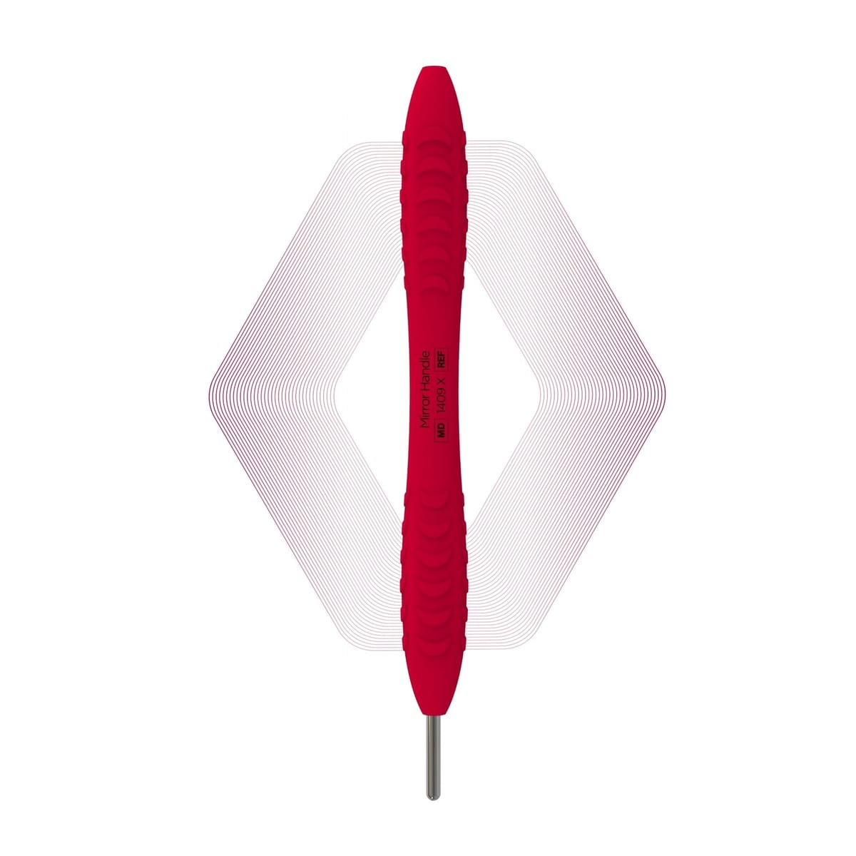 Mirror handle, Ruby Pink | ErgoX® 1409 X – ErgoDenta ApS, Mouth Mirrors and Accessories